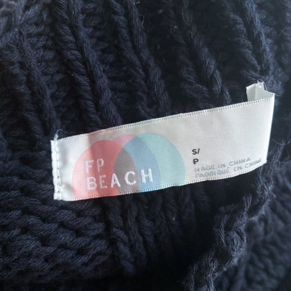 Free People Beach Black Ribbed High Neck Sleeveless Maxi Dress S - Picture 7 of 7